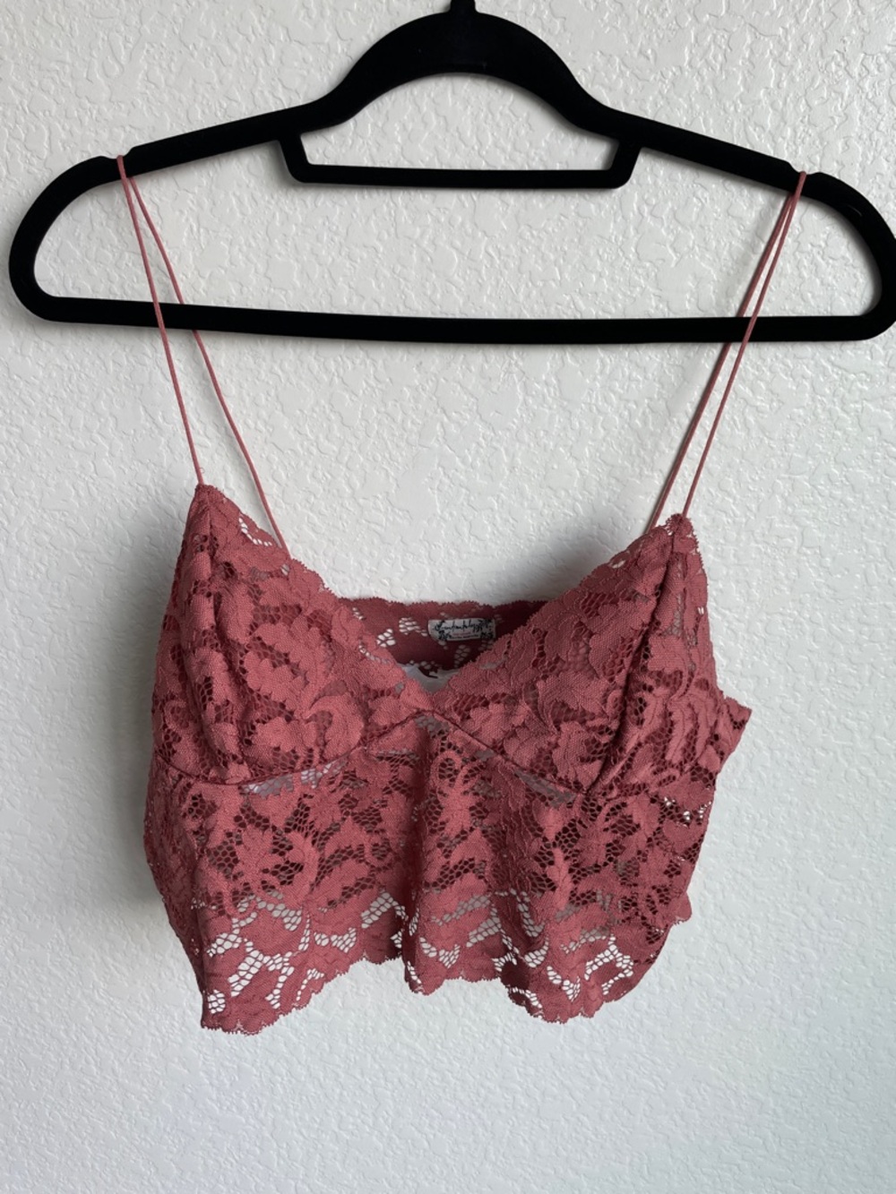 Free People Floral Lace Bralette - Rose Women’s Medium - Picture 10 of 13